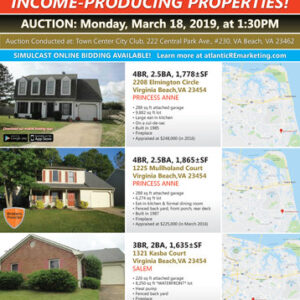 Multi-Property Real Estate Auction - CLICK HERE For DETAILS / DIRECTIONS / REGISTRATION